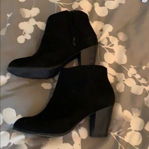 Black suede boots
